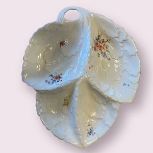 Home Beautiful Petite Bone China - Romance - 4 Compartment Divided Dish Hand Dec